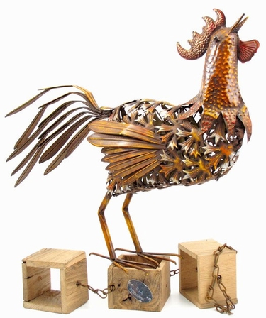 27" Large Bronze Rooster Statue only $159.99 at Garden Fun