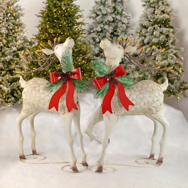 Large Iron Christmas Reindeer (Set of 2) - Click to enlarge