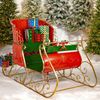8ft. Large Miraculous Metal Christmas Sleigh