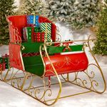 8ft. Large Miraculous Metal Christmas Sleigh