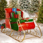 8ft. Large Miraculous Metal Christmas Sleigh