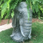 Large Elephant Planter - Graystone Finish