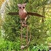 Large Flying Owl w/Moving Wings - Antique Rust