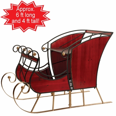 Large Glossy Red Sleigh - Click to enlarge