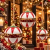 Large Hanging Christmas Ornaments (Set of 3) - White & Red
