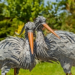 Great Blue Metal Heron Birds (Set of 2)