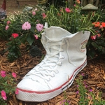 High Top Sneaker Planter - White