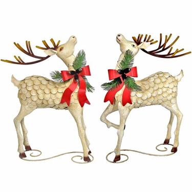 Large Iron Christmas Reindeer (Set of 2) - Click to enlarge