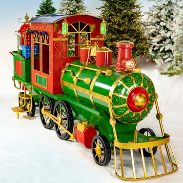Classic 12.5 Foot Iron Christmas Train - Click to enlarge