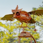 Large Iron Rocking Owl w/Moving Wings Large Iron Rocking Owl w/Moving Wings