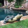 Large Lying Gator Statue