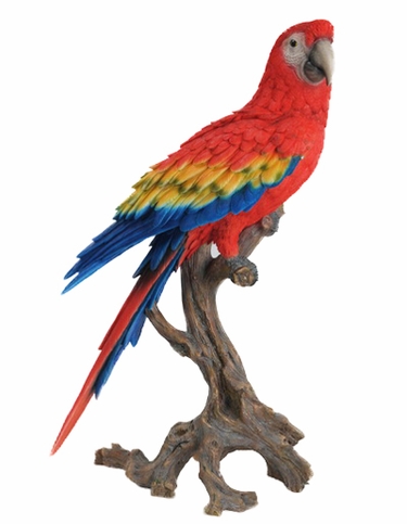 Large Macaw Statue - Scarlet 