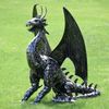 Large Metal Dragon Statue Decor