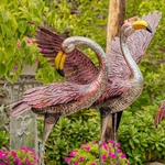 Large Metallic Pink Flamingos (Set of 4)