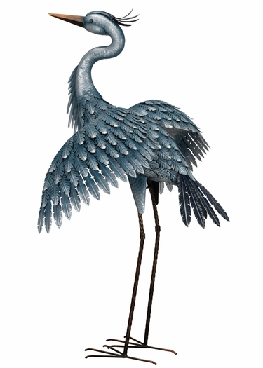 Large Metallic Heron - Wings Out - Click to enlarge