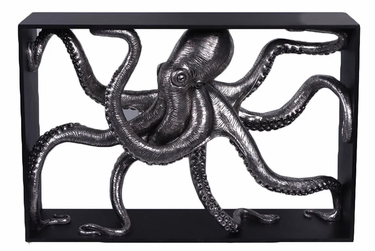 Large Octopus Entryway Lobby Table - Black & Silver - Click to enlarge