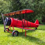 10ft. Iron Metal Decorative Bi-Plane Decoration