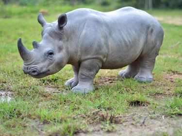 Large Rhino Standing Statue 