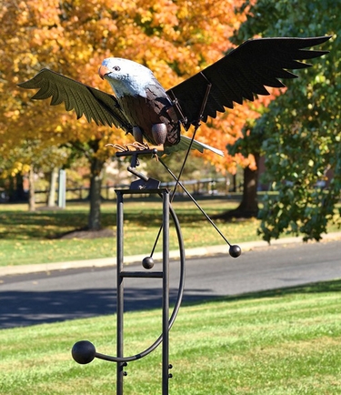 Large Iron Rocking Eagle w/Moving Wings - Click to enlarge