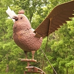 Giant Rocking Rooster w/Moving Wings