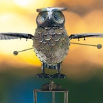 Giant Rustic Owl Rocker Stake