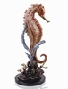 Large Seahorse with Coral Statue