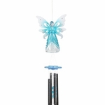 Large Solar Angel Wind Chime - Blue Large Solar Angel Wind Chime - Blue