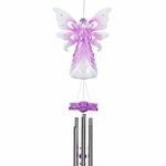 Large Solar Angel Wind Chime - Purple Large Solar Angel Wind Chime - Purple