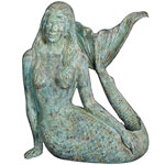 Large Sultry Mermaid Statue - Shipwreck Finish
