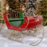 Large Victorian Christmas Sleigh "Kutaisi" - Red/Gold