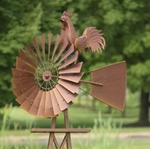 Large Windmill w/Rooster Bird