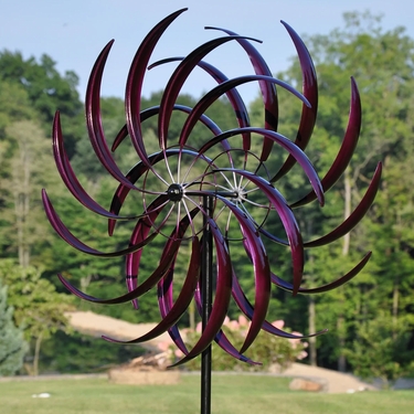 Large Windswept Wind Spinner - Purple - Click to enlarge