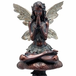 Large Yoga Fairy on Mushroom