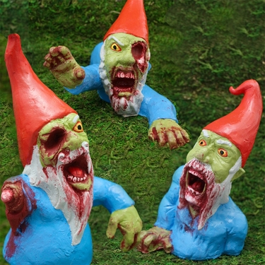 Large Zombie Gnomes: Apocalypse (Set of 3) - Click to enlarge