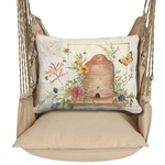 Latte Solid Bee Humble Skep Hammock Chair Swing Set