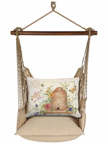 Latte Solid Bee Humble Skep Hammock Chair Swing Set - Click to enlarge