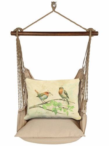 Latte Solid Botanical Robins Hammock Chair Swing Set - Click to enlarge