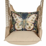 Latte Solid Butterfly Sapphire Bloom Hammock Chair Swing Set
