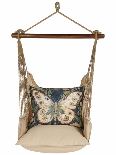 Latte Solid Butterfly Sapphire Bloom Hammock Chair Swing Set - Click to enlarge