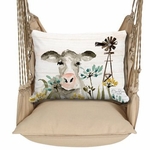 Latte Solid Cow at the Farm Hammock Chair Swing Set