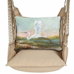 Latte Solid Egret Flying Serene Hammock Chair Swing Set