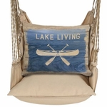 Latte Solid Lake Living Hammock Chair Swing Set