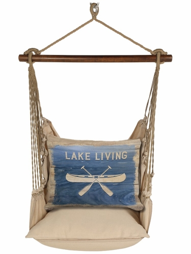 Latte Solid Lake Living Hammock Chair Swing Set - Click to enlarge