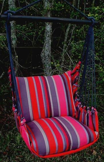Lava Stripe Classic Hammock Chair Swing Set - Click to enlarge