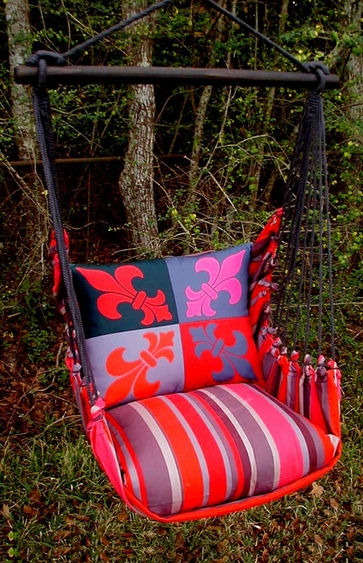 Lava Stripe French Quarter Hammock Chair Swing Set - Click to enlarge