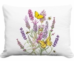 Lavender w/Yellow Butterflies Outdoor Pillow