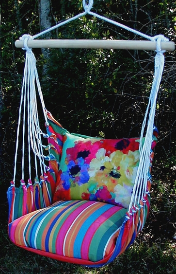 Le Jardin Impression Hammock Chair Swing Set - Click to enlarge