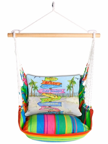 Le Jardin Nouveau Beach Signs Hammock Chair Swing Set - Click to enlarge