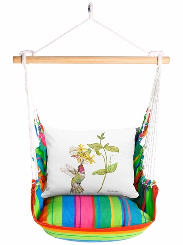 Le Jardin Nouveau Hummingbird with Honeysuckle Hammock Chair Swing Set - Click to enlarge