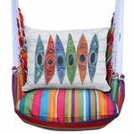 Le Jardin Stripe Kayaks Hammock Chair Swing Set